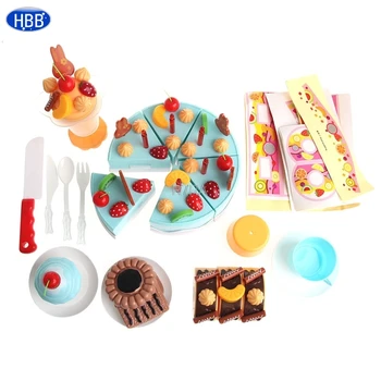 

Plastic Kitchen DIY Cutting Birthday Cakes Toy For Children Kids 75Pcs/Set-TwFi