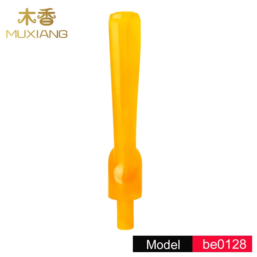 

RU-MUXIANG Yellow Acrylic Mouthpieces Pipe Stems Tobacco Pipe Stem for Tobacco Smoking Tools fit 3mm filter be0128
