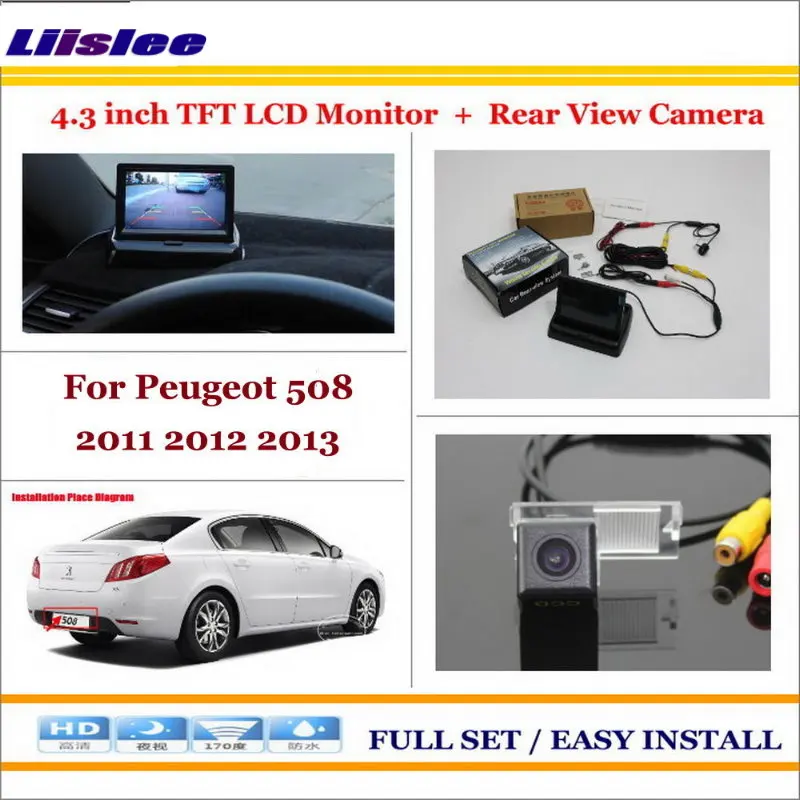 

For Peugeot 308 / 408 / 508 2012~2014 - Auto Rear View Camera Back Up + 4.3" LCD Monitor = 2 in 1 Parking Assistance System