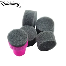 אופנה למעלה למכור ורוד 5 יח'\שקית נייל אמנות ספוג נייל אמנות ערכת ציפורניים חותמת כלי DIY העברת פולני ציפורניים הדפסת כלים(China)