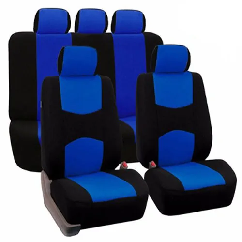 Высокое качество, чехлы для автомобильных сидений, универсальные, подходят, полиэстер, 3 мм, композитная Губка Стиль автомобиля, Лада, автомобильные Чехлы, чехлы для сидений, аксессуары - Название цвета: 9pcs blue