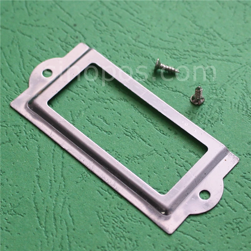 Stainless Steel Label Frame, file cabinet drawer tag holders office box case pull sign display library name card metal sleeve