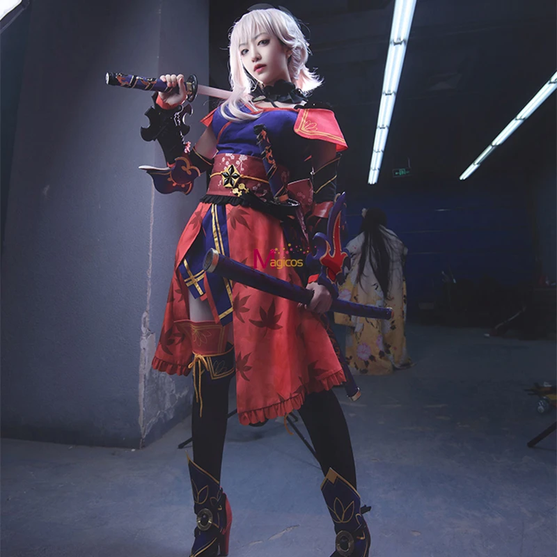 Игра аниме Fate Grand Order Saber Miyamoto Musashi Косплей Костюм Платье FGO униформа наряд костюмы для женщин
