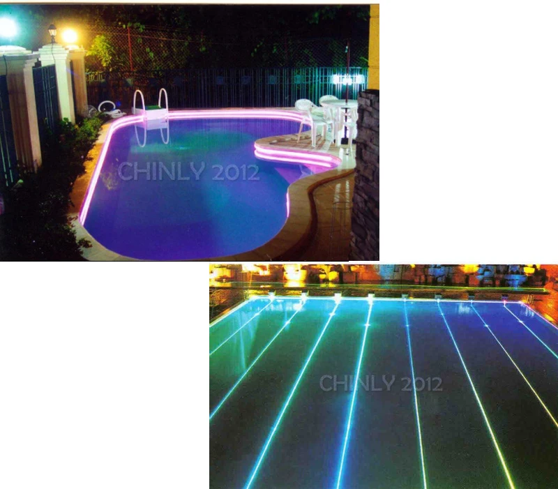 50meters 14.0mm Side Glow PMMA Fiber Optic Cable for led pool lights outline decoration