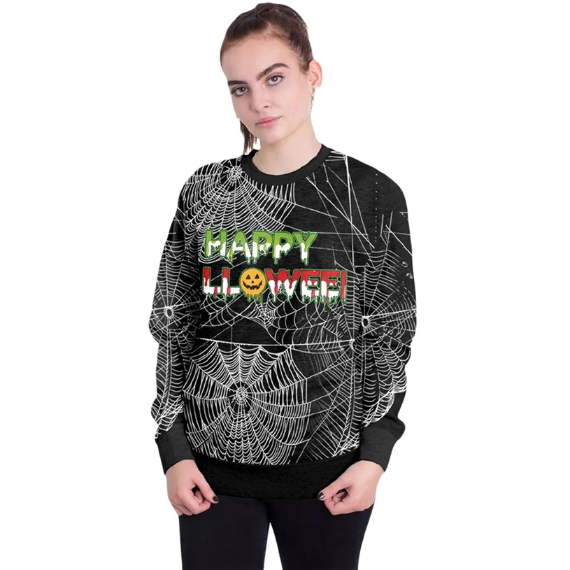 Women's Halloween 3D Print Party autumn fashion tops 2018 women new