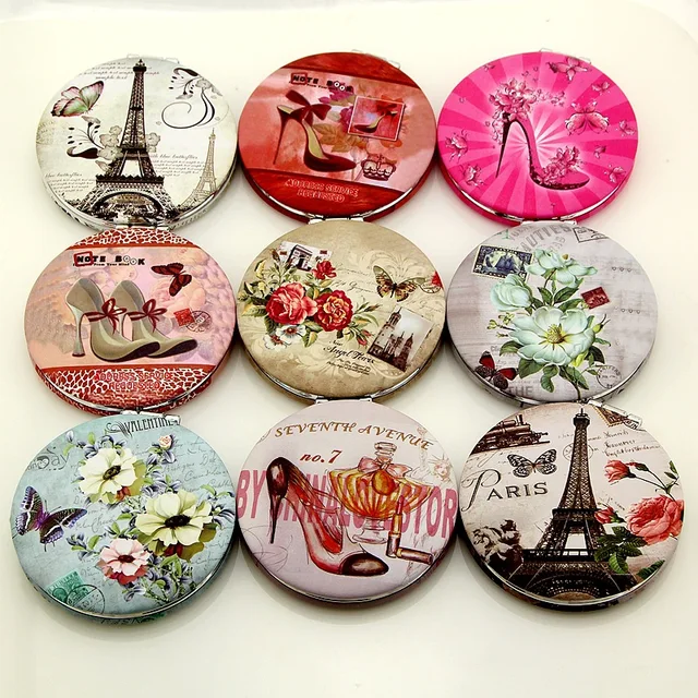 $US $1.66  Portable Double Sides Pocket Make Mirror Stainless Steel Frame Eiffel Tower Cosmetic Makeup Mini