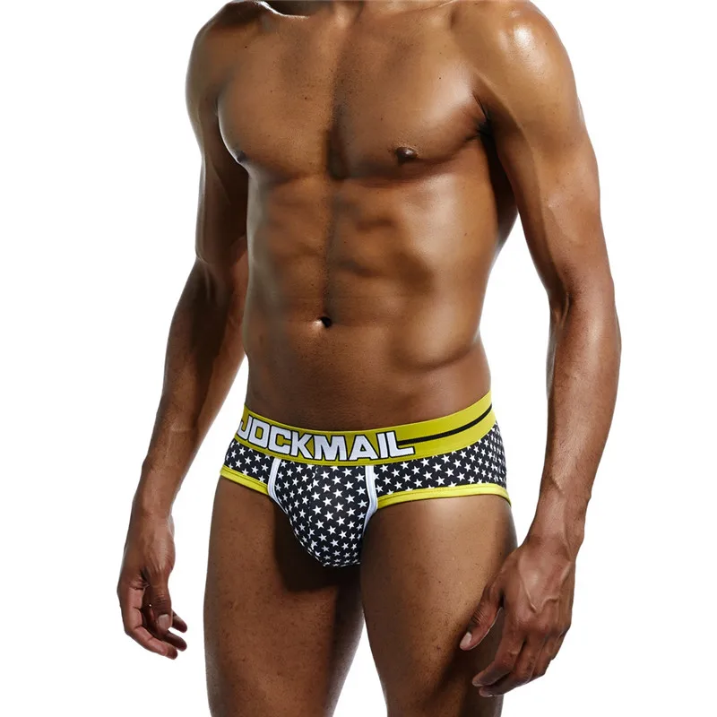 Трусы брифы Jockmail мужские пикантное нижнее белье хлопковые дышащие Бесшовные