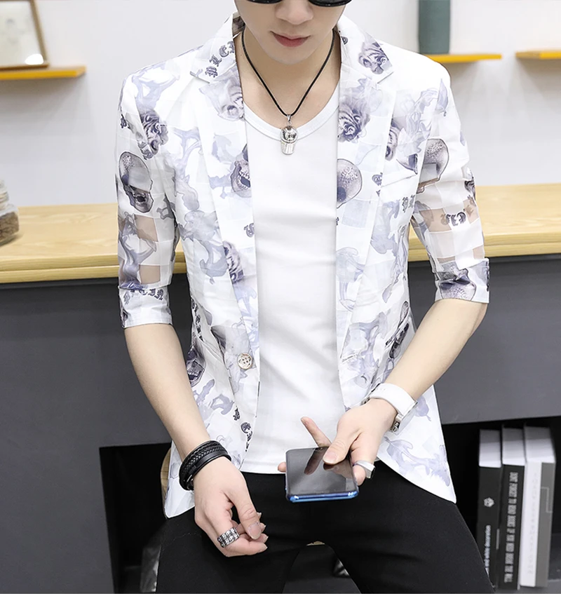 Men Blazer Party Printed  (8)