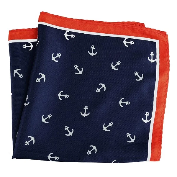PH123 Pocket Square Портной Смит мужской платок цветочный якорь клетчатый горошек печатных носовой платок из полиэстера бизнес Карманный квадратный 33x33 CM - Цвет: PH123 Pocket Square
