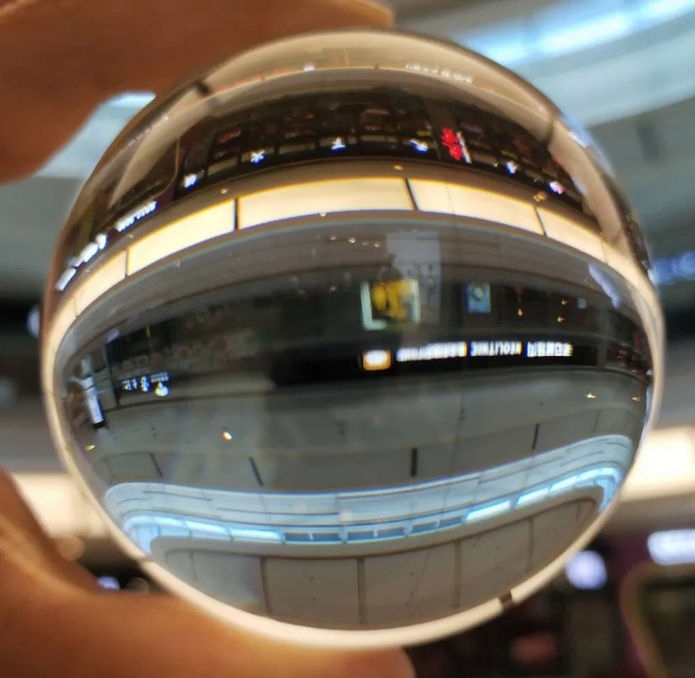 LACALOVE 70 мм хороший прозрачный редкий кварцевый хрустальный шар волшебный хрустальный шар феншуй стеклянный счастливый шар ремесла для новогодних подарков