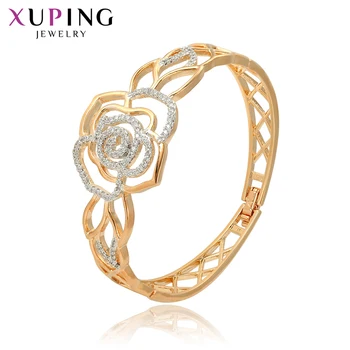 

Xuping Fashion Flower Shape Bangle Party Temperament for Women Valentine's Day Jewelry Gifts 52162