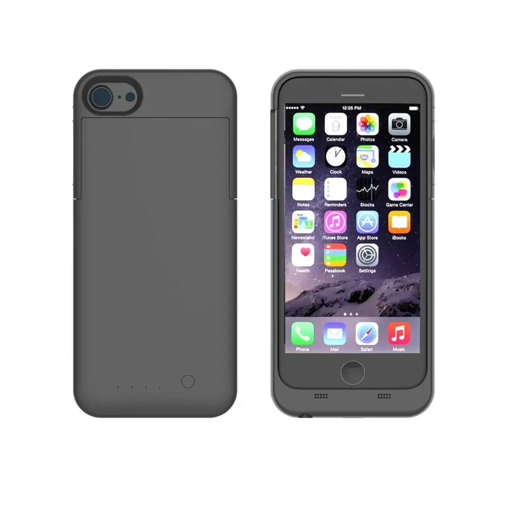 Лидер продаж Батарея Портативный 3200 мАч/4000 мАч Запасные Аккумуляторы для телефонов протектор чехол для Apple iPhone 7 8 4."& 7 Plus 5.5 дюйма - Цвет: black for ip7