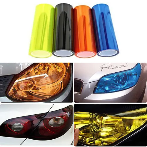 Buy 9 color 30CMX100CM Car Light Headlight Taillight