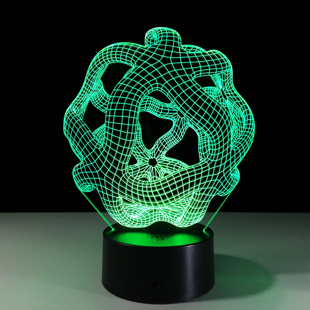 Уникальная светодиодная настольная 3d лампа абстрактной формы скульптурный