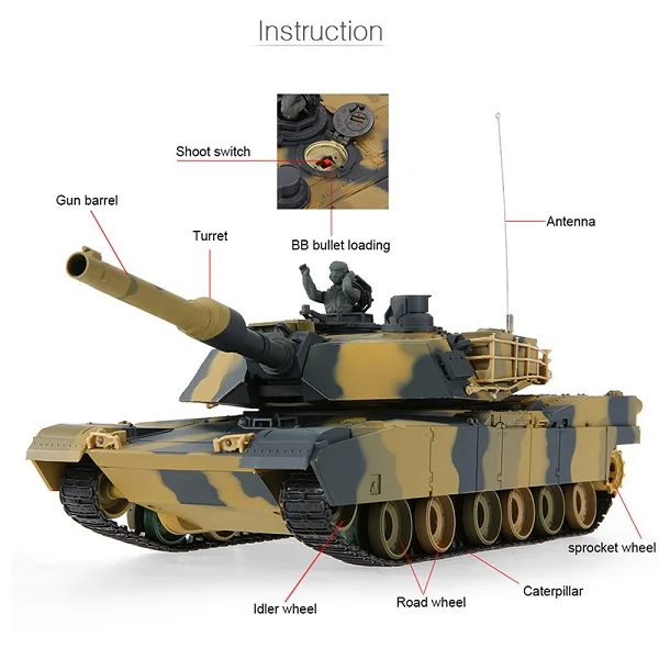 HENG_LONG_3816_124_USA_M1A2_Abrams_Airsoft_Battle_Panzer_RC_Tank_with_Programming_Function_320_Degree_Turret_Rotating_07