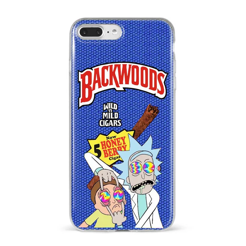 Rick e morty Simpson sertao macio caso de telefone Silicone capa Backwoods para o iphone XS XR Max 6 7 8 Plus 5 6 X Habitacao