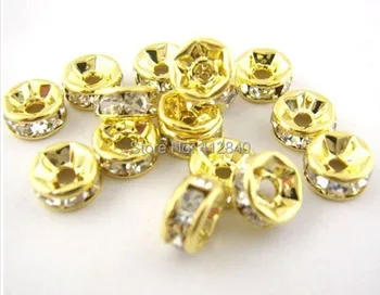 

Free shipping! A Flat Side Rhinestone Rondelle Spacers Beads
