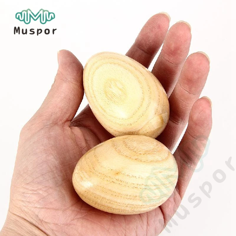 

2Pcs Wood Sand Hammer Egg Baby Music Shaker Orff Instrument Plastic Birthday Gift