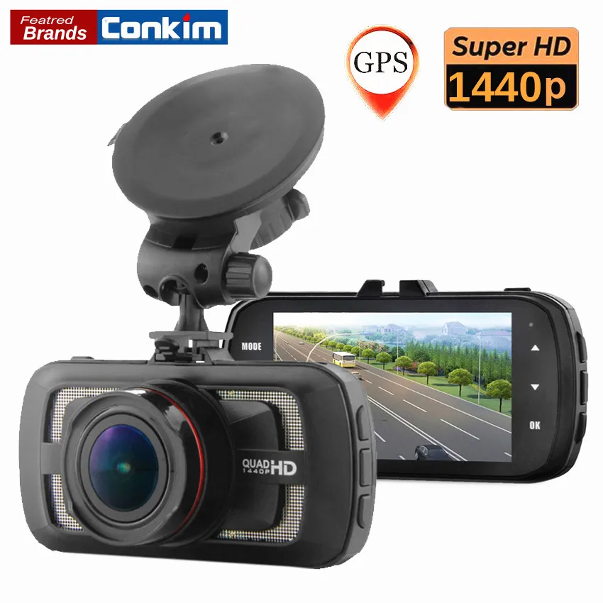 Conkim DVR Car Dash Camera Ambarella A12 Chip 1440P 1080P Full HD GPS Motion Detector Registrator HDR ADAS G-sensor Hidden | Автомобили и