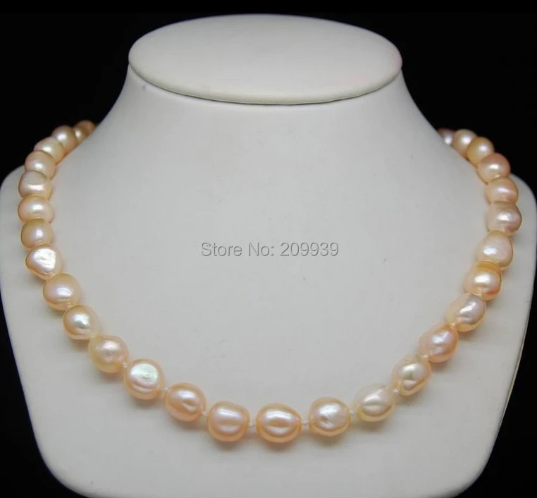 

huij 004141 5pc Excellent pink baroque pearl necklaces 925s