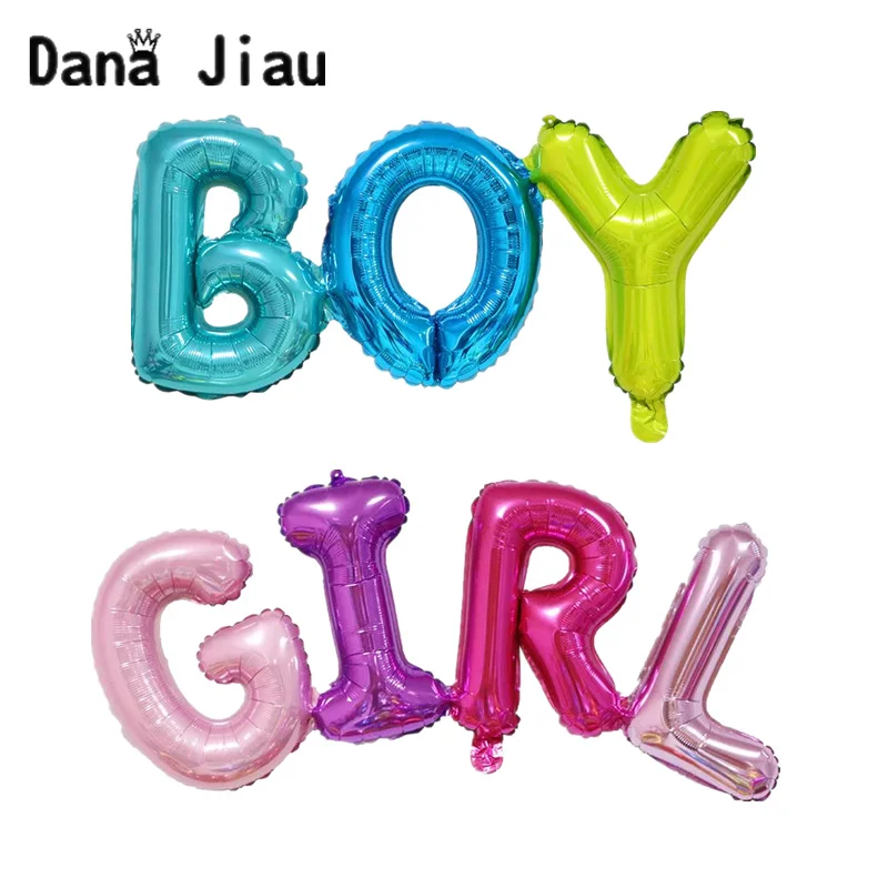 

Big colorful Boy girl connection Letter foil balloons children party decoration birthday party ballon baby shower Helium Balloon