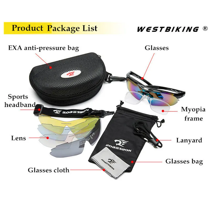 Najtaniej 5 soczewki okulary rowerowe okulary noktowizyjne zmień soczewki okulary wędkarstwo piesze wycieczki rower górski sporty jeździeckie zestaw gogli