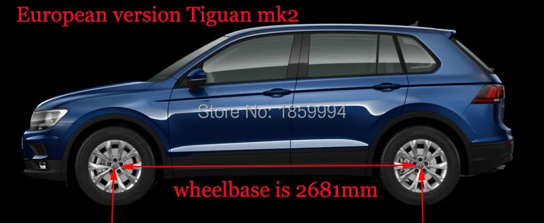 Для 2018 2019 2020 VW tiguan mk2 корпус автомобильной двери Боковой защитный Декор Задняя