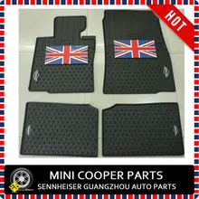 Новые резиновые Материал автомобильные подушки с принтом флага Великобритании "Юнион Джек", Стиль черный Цвет автомобильных ковриков для левым Mini Cooper Countryman R60 только(4 шт./компл