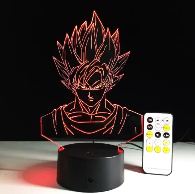 Tobyfancy 7 Color Visual 3D LED Light Acrylic Dragon Ball Son Goku
