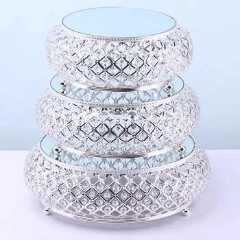 

Lantern silver hollow metal mirror fruit plate cake dish dessert table