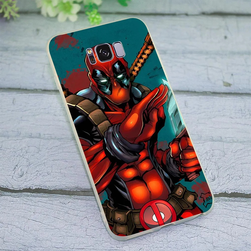 Мягкий TPU Comics Deadpool чехол для Samsung Note 8 Galaxy S7 Edge Чехлы M10 M20 M30 9 S8 S9 S10 Plus S10e силикон |