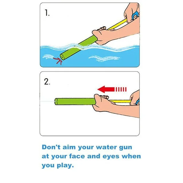 2 Pcs/Set EVA Foam Water Guns Pistol Shooting Cannon Toys For Children Kids Bath Beach Summer Toys 5