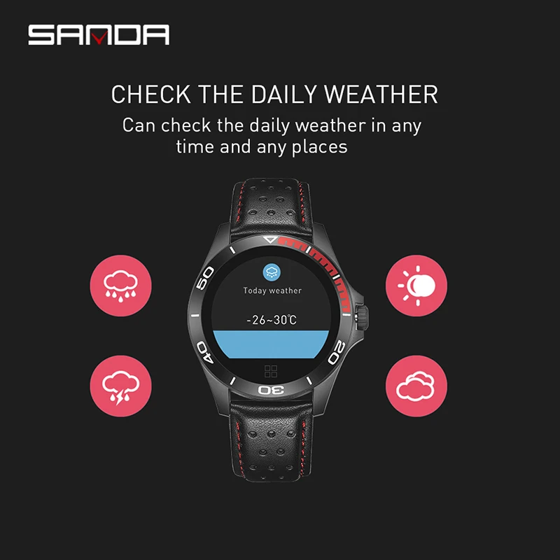 Новые умные часы SANDA с Bluetooth мужские и женские спортивные Смарт пульсометром