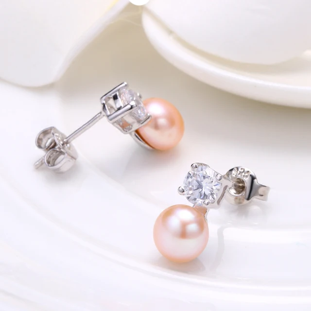 pink pearl Earrings