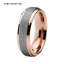 Женское мужское розовое золото обручальное кольцо 6 мм вольфрамовое кольцо с высоким качеством и комфортной посадкой