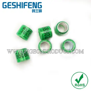 

2016 green color 300pcs racing pigon ring free shipping for sale