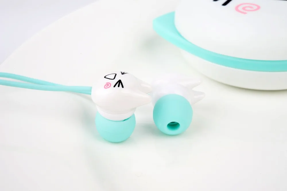Chiclits Earphone Cute Facial Expression Cartoon Cat In-ear Headset With Mic Earplugs With Storage Box For Xiaomi Android phone Kids Girls Gifts (15)