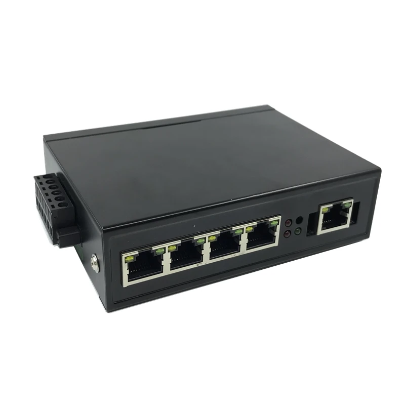 Управляемый промышленный сетевой коммутатор Ethernet с 5 портами 1000 м на DIN рейке gigabit