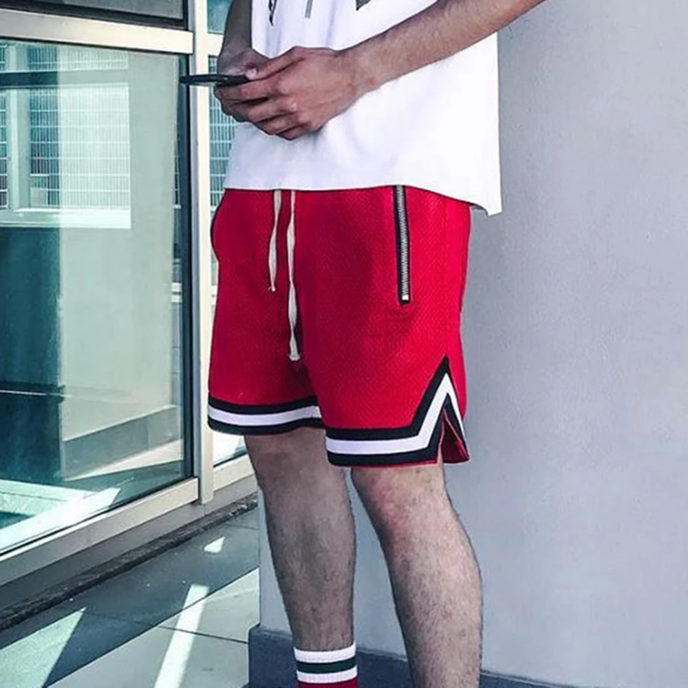 

Summer Short Casual Lace Up Men Shorts Basketball Beach Running Drawstring Sweat Shorts Gym Sports Seamless Breathable Loose
