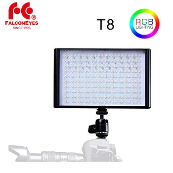 

Falcon Eyes T8 RGB Video Light Colorful 30W Adjustable-Color LED With batteries for Canon Nikon DSLR Camera DV and Camcorder