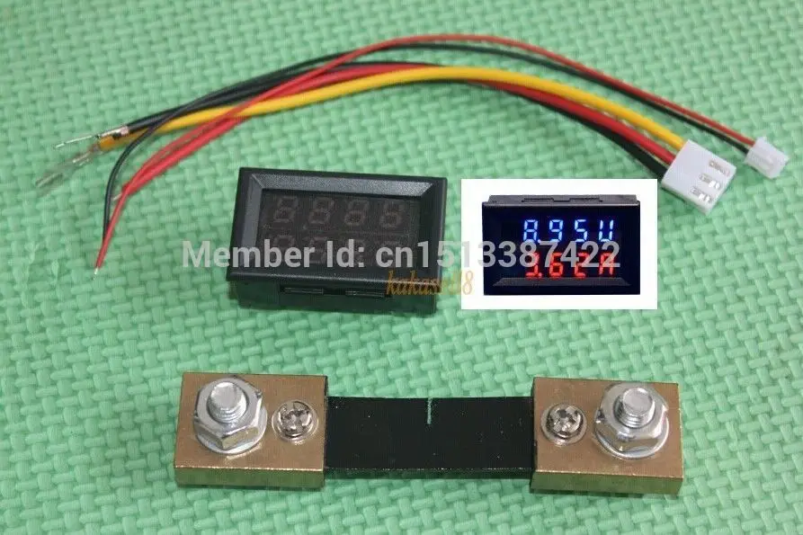 DC 0 200V/100A светодиодный вольтметр Ампер 2в1 Вольтметр Амперметр + Токовый Шунт|led strip