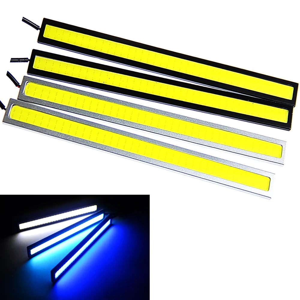 

2pcs/lot High Quality LED car light Daytime Running light COB 17cm DC12V DRL Waterproof Car styling parking Light Bar Strip