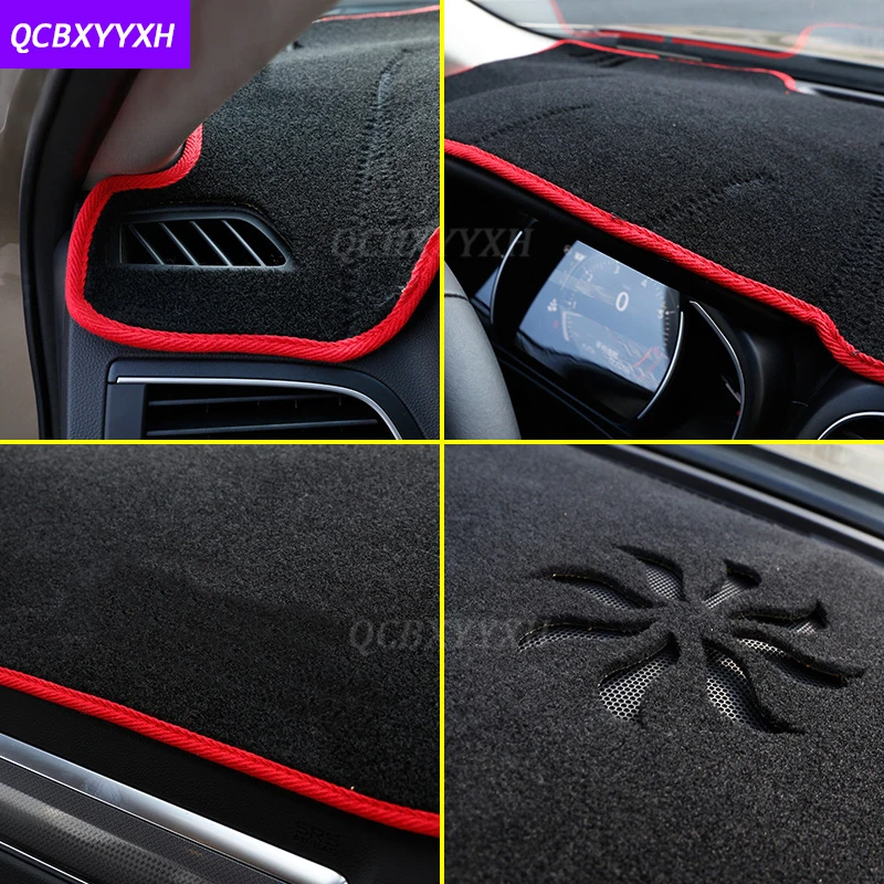 Tableau de bord de voiture couvre tapis pour Peugeot 3008 configuration haute 2010-2015 conduite à gauche tapis de bord pad dash couverture voiture accessoires,Red