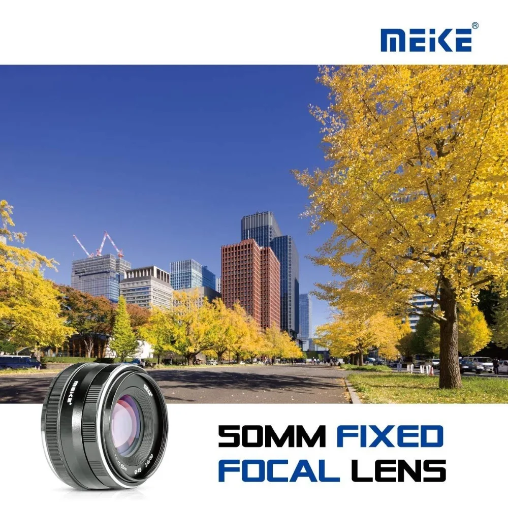 MEKE MK-50mm F2.0 объектив с большой апертурой ручной фокусировки для камер Canon-EF-M EOS M1/M2/M3/M5/M10/M50/M100