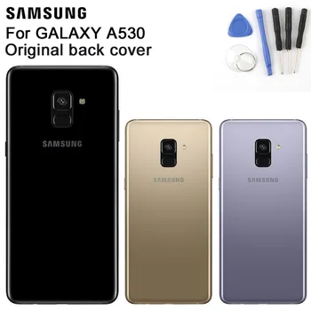 

Samsung Glass Battery Rear Case For GALAXY A8 2018 Edition A530N SM-A530N A530F Phone Battery Backshell Back Battery Cover Cases