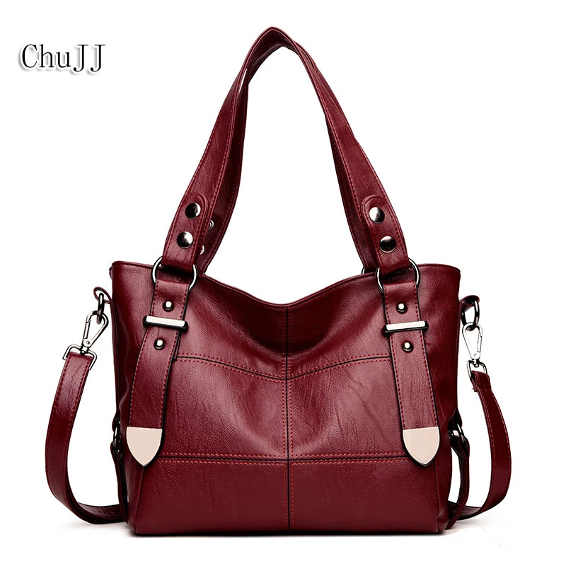 

Chu JJ Women's Leather Handbags Shoulder CrossBody Bags Ladies Fashion Messenger Bag Big Size Women Tote Bags