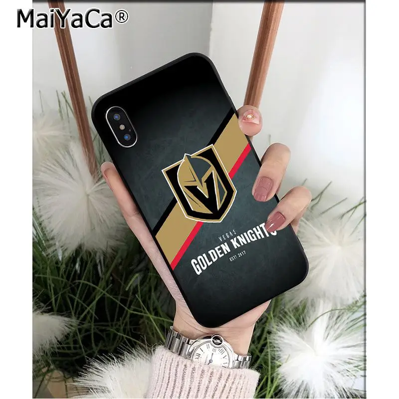 MaiYaCa Vegas Golden Knights Силиконовый ТПУ мягкий черный чехол для телефона для iPhone X XS MAX 6 6S 7 7plus 8 8Plus 5 5S XR - Цвет: A12