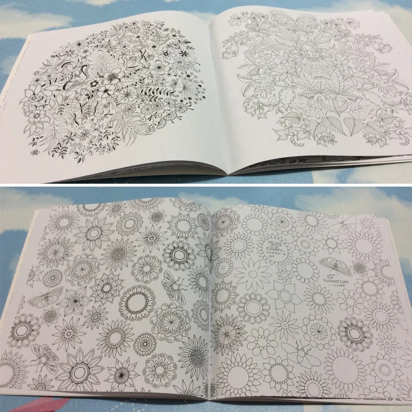 24 Pages Secret Garden Antistress Adults Coloring Books Iibros Infantiles Livros Livre Kids Art Book Libri Colorear Adultos