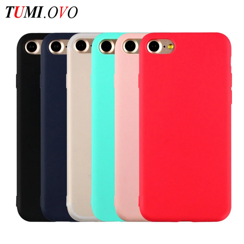 Fashion Cute Candy Colors Soft TPU Silicon phone cases for Apple iPhone 5 5S 5SE 6 6S 7 Plus Back Cover Coque Case iphone 8 silicone case