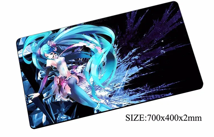 Аниме Hatsune Miku коврик для мыши 70x40 см игровой коврик для мыши Шестерня геймер Коврик для мыши высококлассная клавиатура компьютер большая